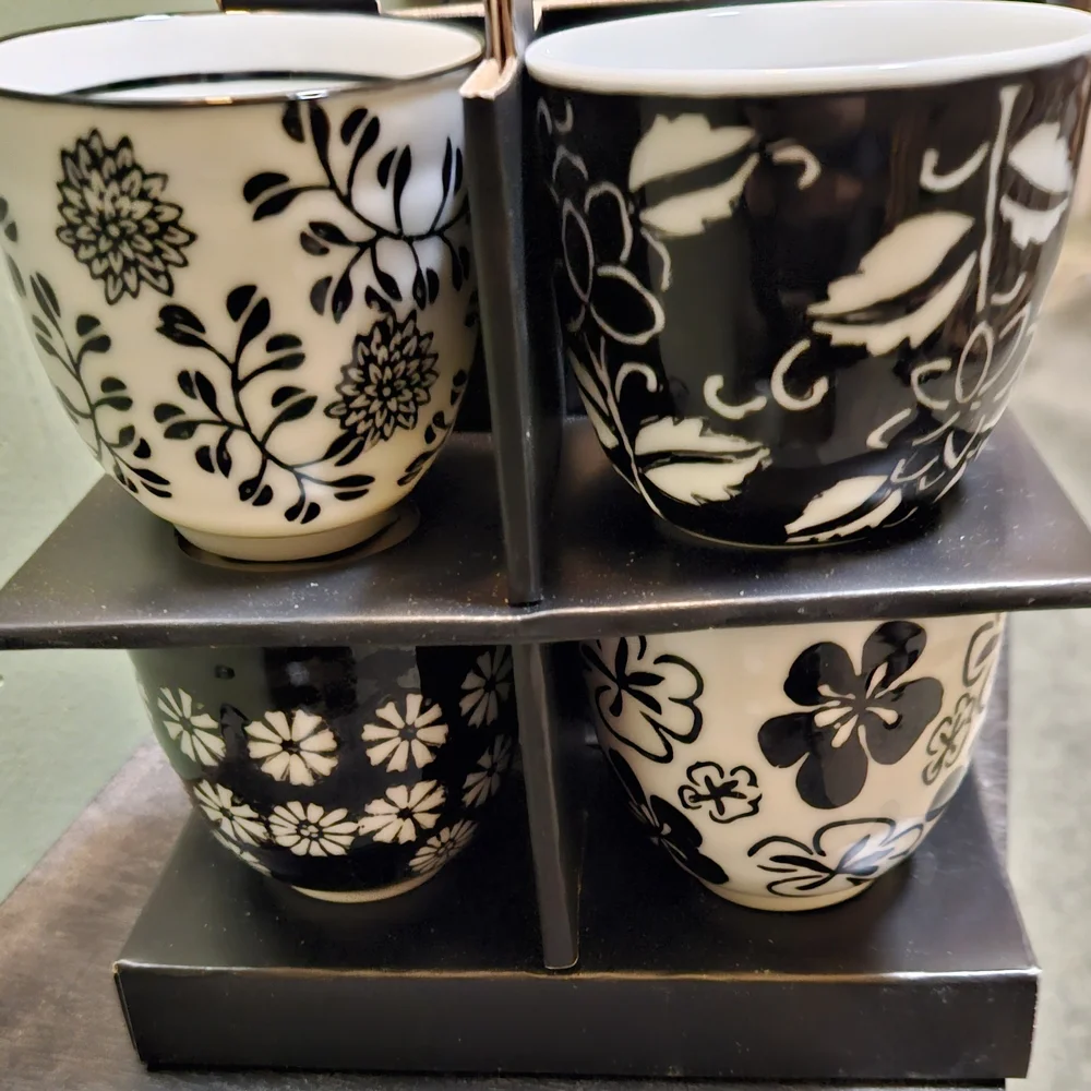 Black and White Tea Set, Pier 1 Imports